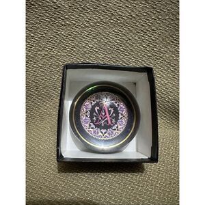 Paperweight Punch Studio Crystal Letter "A" Monogram France Purple Pink